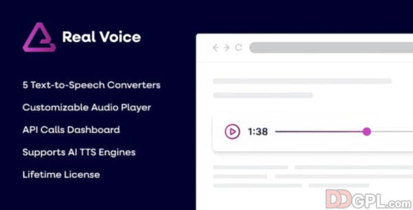 Real Voice – AI Text to Speech Plugin for WordPress 1.26