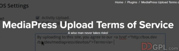 MediaPress Upload Terms Of Service
