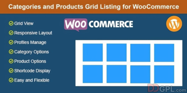Categories And Products Grid Listing For WooCommer