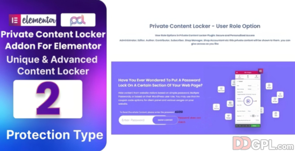 BWD Private Content Locker Addon For Elementor