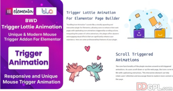 BWD Trigger Lottie Animation Addon For Elementor 1.0