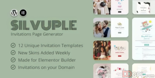 Silvuple - Online Invitations Maker (Addon For Elementor)