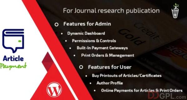 Journal Payment WordPress Addon Plugin