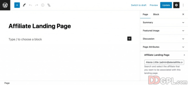SliceWP - Affiliate Landing Pages Add-On