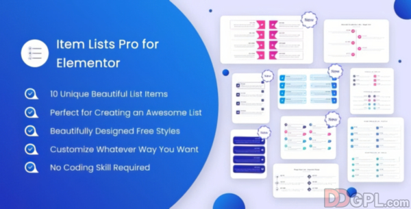 Item Lists Pro for Elementor