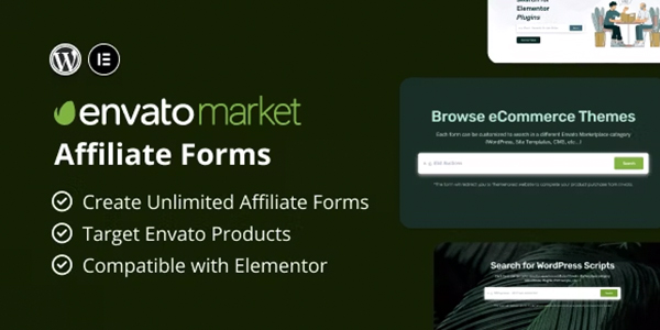 Envato Market Affiliate Forms for Elementor 1.0.0