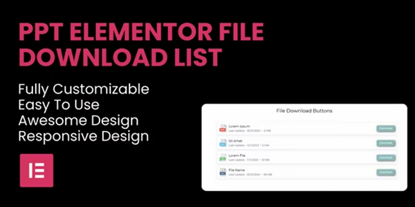 PPT – File Download List Elementor Widget 1.0.0