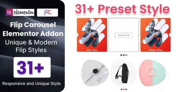 Flip Carousel Addon For Elementor