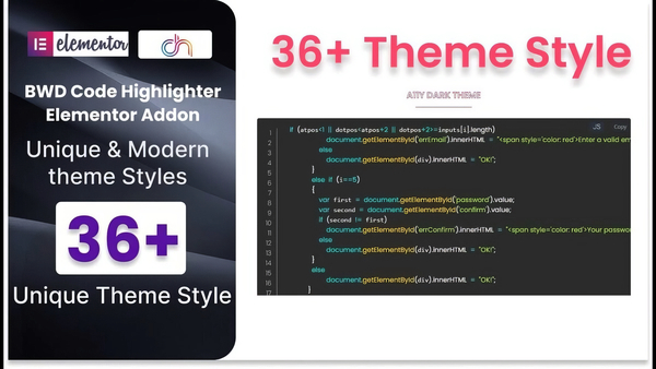 Code Highlighter Addon for Elementor