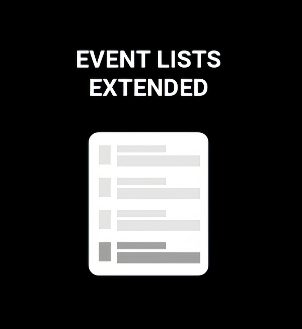EventOn Event Lists & Items