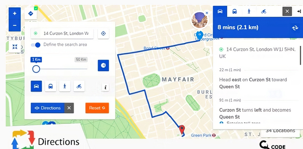 Progress Map, Directions
