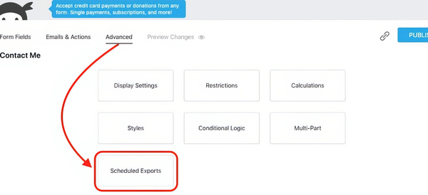 Ninja Forms Scheduled Submissions Export