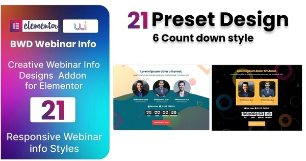 Webinar Info Plugin for Elementor