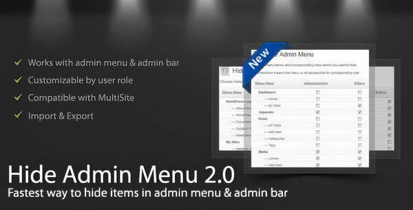 WordPress Hide Admin Menu Plugin