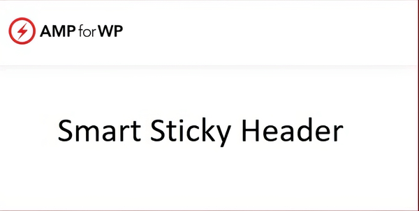 Smart Sticky Header for AMP 1.0.4