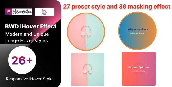 iHover effect addon for Elementor 1.0