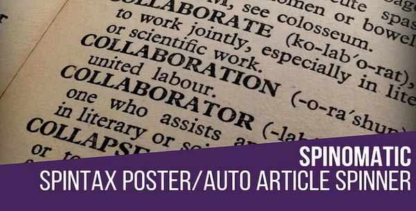 Spinomatic Spintax Automatic Post Generator 1.5.9.1