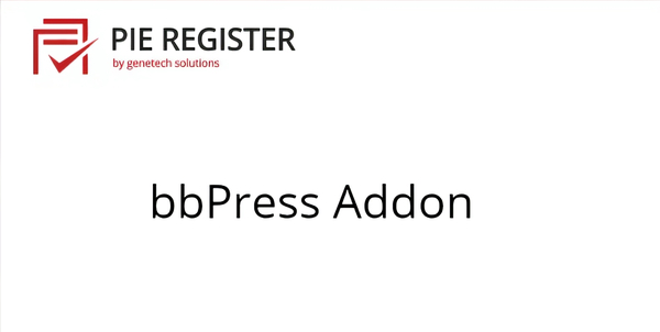 Pie Register bbPress Addon 1.6