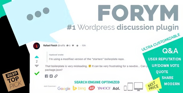 Forym - Modern Discussion Forum for WordPress