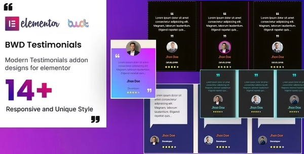 BWD Testimonials addons for elementor