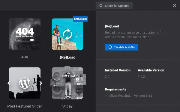 Slider Revolution (Re)load Addon 3.0.3