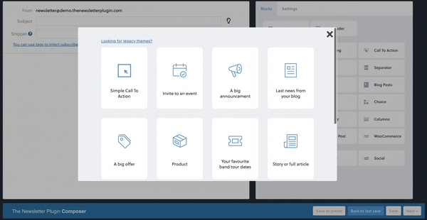 Newsletter Extended Composer Blocks 1.5.5