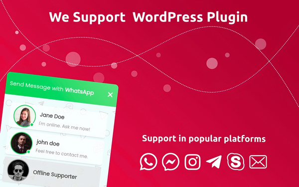 We Support WordPress Plugin 1.0