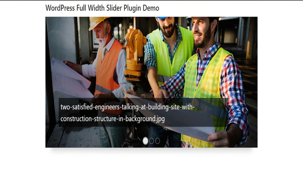 WordPress Full Width Slider Plugin 1.1.4