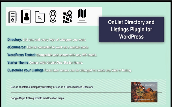 Onlist Plus Directory Listing WordPress Plugin