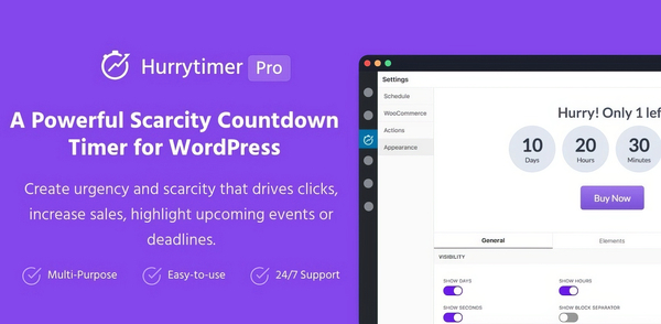 HurryTimer Pro - An Scarcity and Urgency Countdown Timer for WordPress & WooCommerce