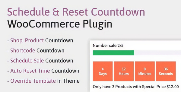 Schedule, Reset Countdown Plugin - WooCP