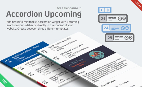 Accordion Upcoming Events for Calendarize it! 1.3.1 1.3.1.84750