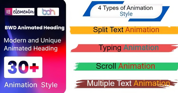 BWD Animated Heading addon for Elementor 1.0
