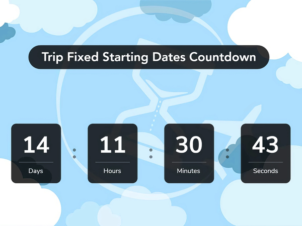 WP Travel Engine - Trip Fixed Starting Dates Countdown