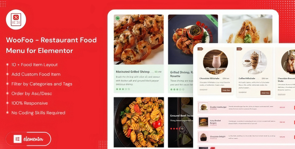 WooFoo – Restaurant Food Menu for Elementor 1.0.7