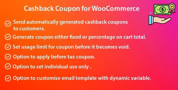 Cashback Coupon for WooCommerce