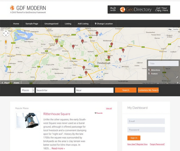 GeoDirectory GDF Modern Child Theme 2.0.0.1
