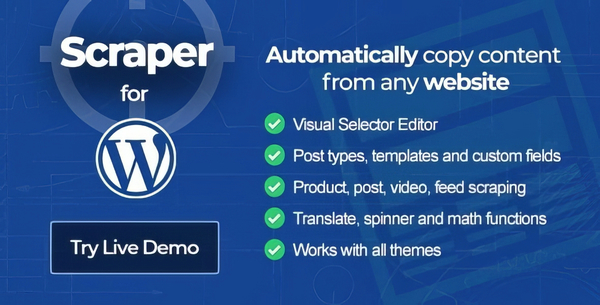 Scraper - Automatic Content Crawler Plugin for WordPress