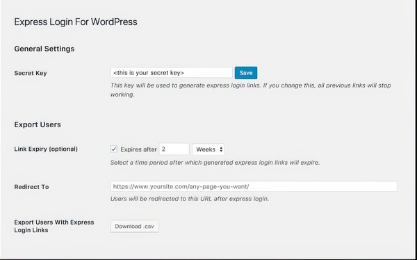 Express Login For WordPress 1.7.0