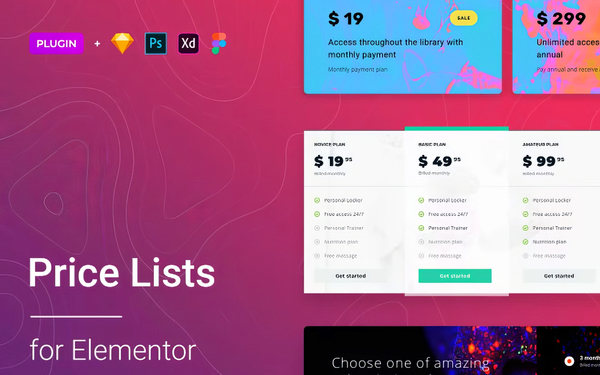 Price List for Elementor