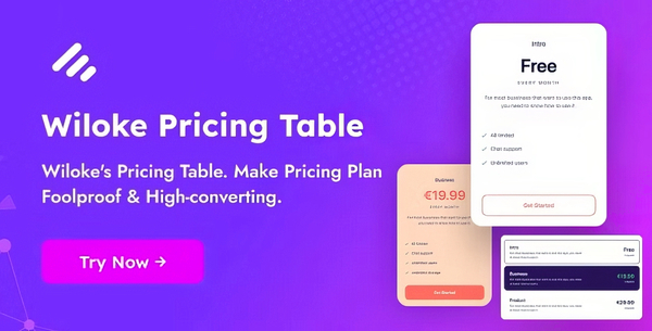 Wiloke Pricing Table Addon For Elementor 2.0.2