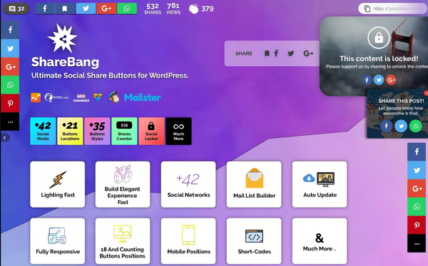 ShareBang, Ultimate Social Share Buttons for WP 1.4
