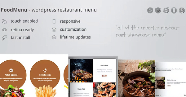 Creative Restaurant Menu Showcase WooCommerce