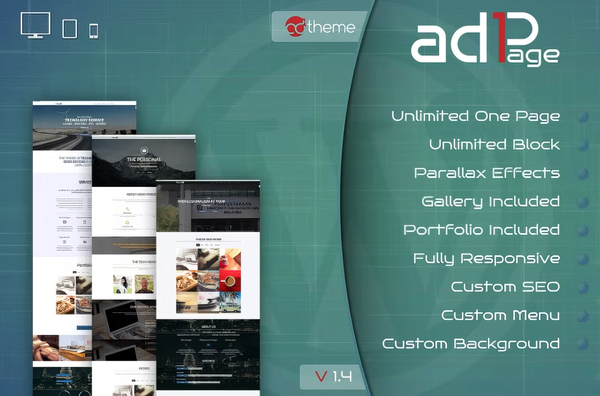 Parallax One Page Builder WordPress Plugin
