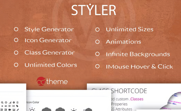 Styler - Icons, Fonts and CSS generator for WP