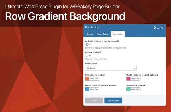 Row Gradient Background for WPBakery 1.0