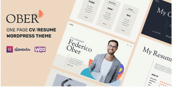 Ober - CV/Resume & Personal Portfolio WordPress