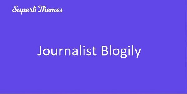 Superb Journalist Blogily Theme 141.5