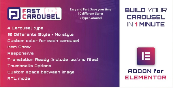Fast Carousel for Elementor 1.0