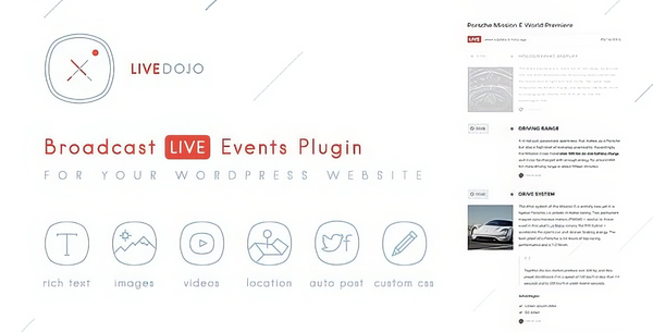 WPLiveDojo - Live Event Text Broadcast Plugin